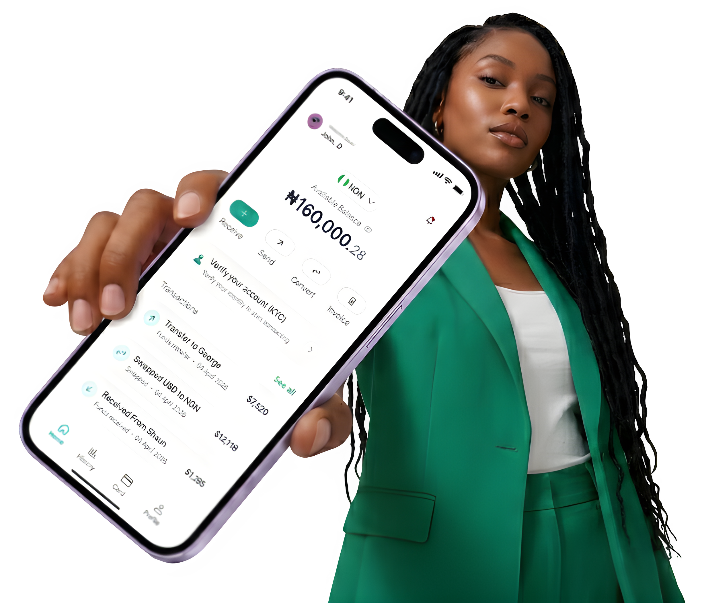 Payla hero image showing a person holding the Payla mobile app