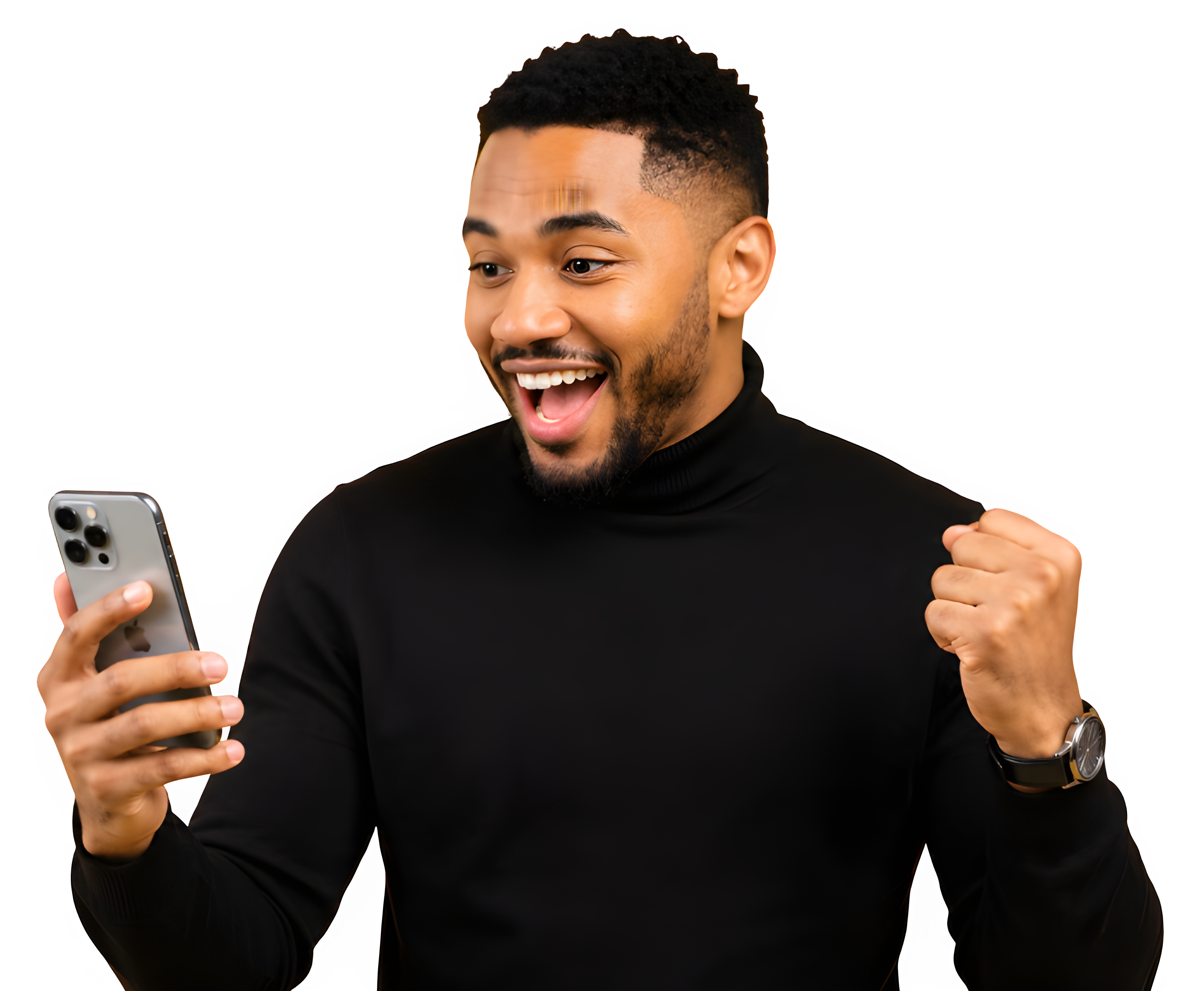 Person holding the Payla app